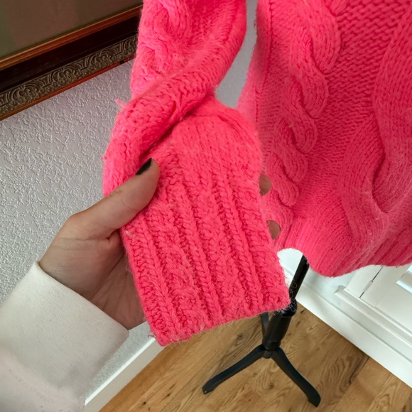 Vibrant pink, knit Anthropologie sweater - Picture 6 of 9